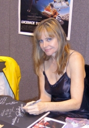 Priscilla Barnes signs Ciaran's Bond Girl book